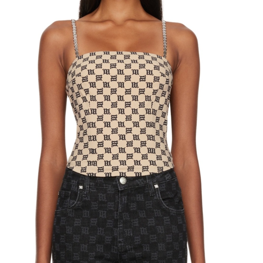 MISBHV Beige printed tank top